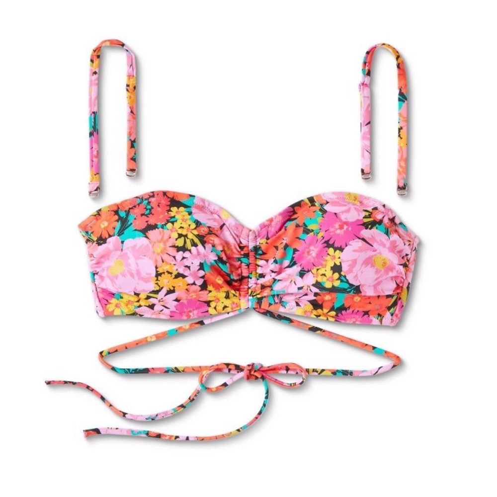 Strappy Bandeau Bikini top with removable straps Shade & Shore